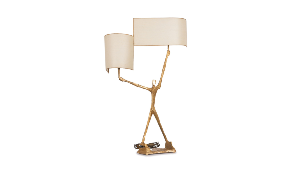 Félix AGOSTINI Pied de lampe en bronze estimé et vendu par NEO Enchères