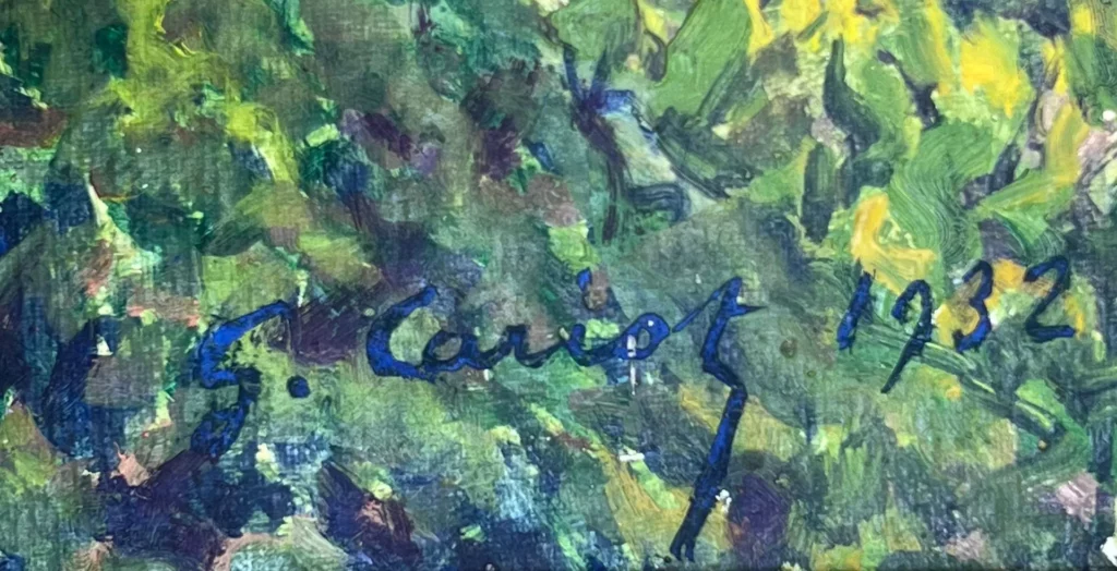 Signature Gustave Cariot 1932